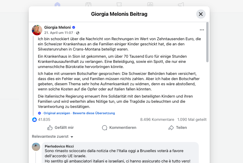 Wegen Rechnungen vom Spital Wallis an Opfer von Crans-Montana: 