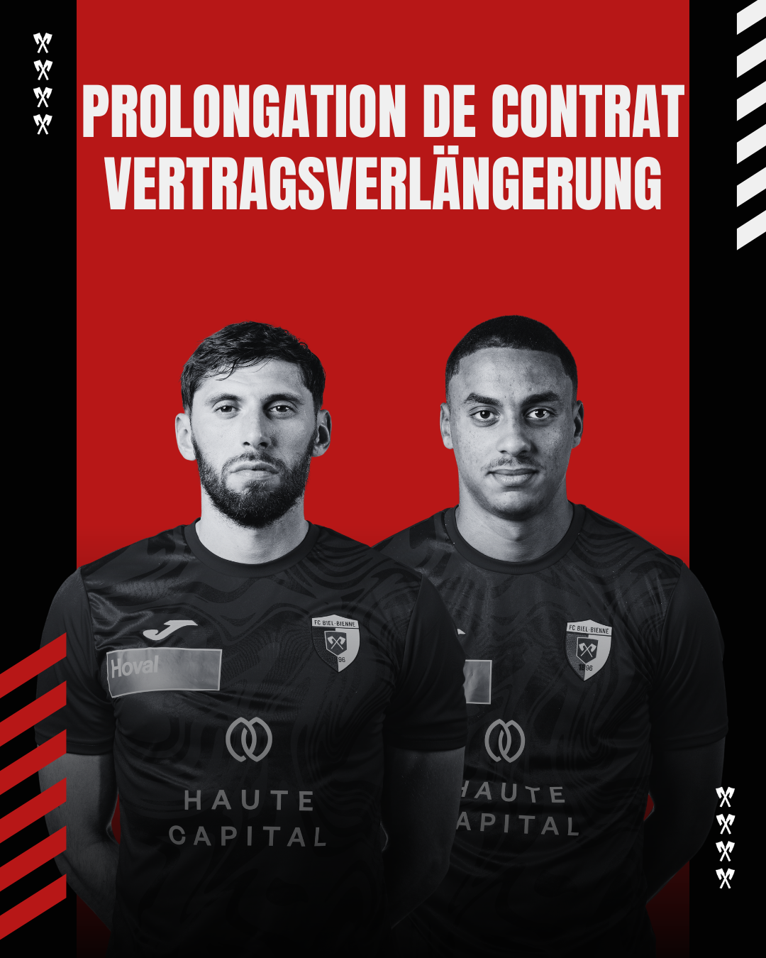 Zwei Kader verlängern das Abenteuer beim FC Biel-Bienne 1896